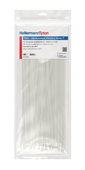 Abraçadeira T80I NATURAL  hellermann PACOTE C/100