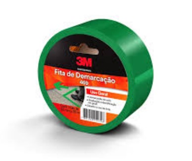 fita demarcação de solo Verde  3M 50MMX30M