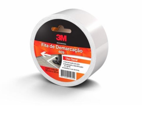 fita demarcação de solo branca 3M 50MMX30M