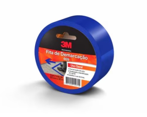 Fita demarcação de solo azul 3M 50MMX30M