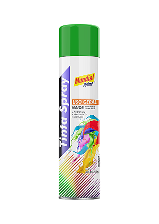 Tinta spray 400ml mundial prime ug verde bandeira fardo c/ 06un