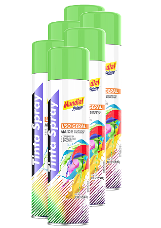 Tinta spray 400ml mundial prime ug verde claro fardo c/ 06un