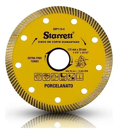 Disco De Corte Diamantado P/porcelanato 110 X 20MM categoria STARRETT