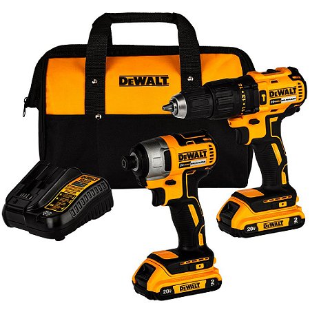 Kit Furadeira e Parafusadeira de Impacto com Parafusadeira de Impacto Dewalt Modelo DCK276D2-B3 com 2 Baterias 20V 1 Car