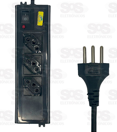 Filtro De Linha Pto ANNLUX 03 TOM 10A CABO 03 MT