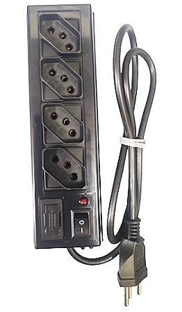 Filtro De Linha Pto ANNLUX 04 TOM 10A CABO 03 MT
