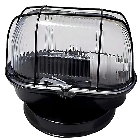 Luminaria Tartaruga Chapa Preto C/vidro ANNLUX