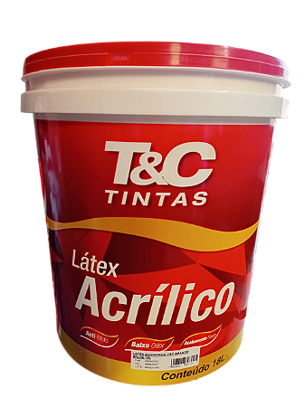LATEX ECONOMICO T&C BRANCO BALDE 18L - MEGA TINTAS