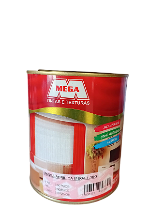 MASSA ACRILICA 1,3KG - MEGA TINTAS