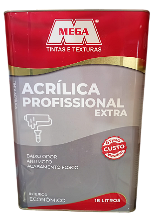 TINTA ACRILICA PROFISSIONAL GELO LATA 18L - MEGA TINTAS