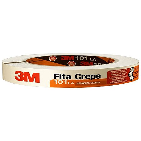 Fita crepe uso geral 3M 18mmx50m  101LA HB004572341 PACOTE C/6