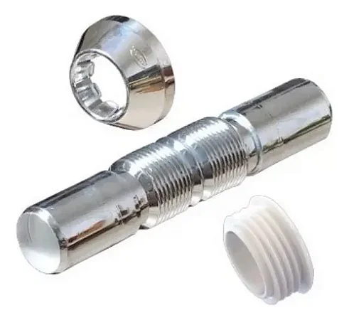 Tubo de Ligacao Flexivel com Espude - Cromado Saco Plastico - Censi