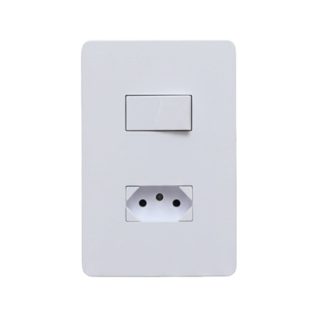 Conj. inter ILUMI simples 10a + tomada 10a 250v i9