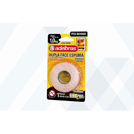 FITA DUPLA FACE ESPUMA PRO (941) 19X2 ADELBRAS
