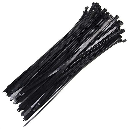 Abraçadeira de nylon THOMPSON preta 4,8x300mm pacote com 100un 617