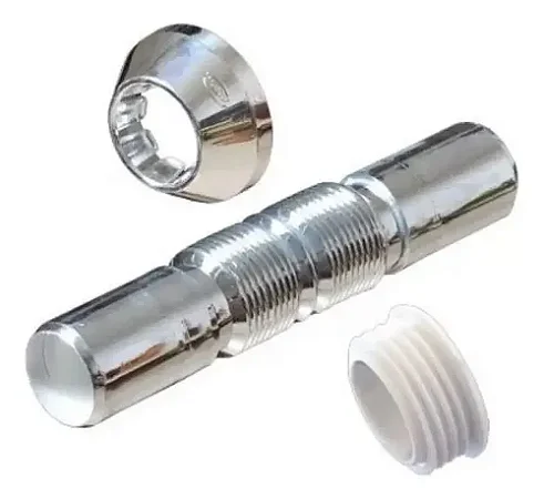 Tubo de Ligacao Flexivel com Espude - Cromado Saco Plastico - Censi