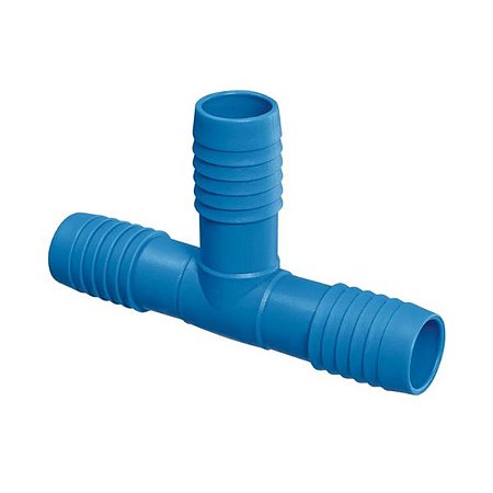 Tee interno triplo azul irrigação 1'' x 1\2"
