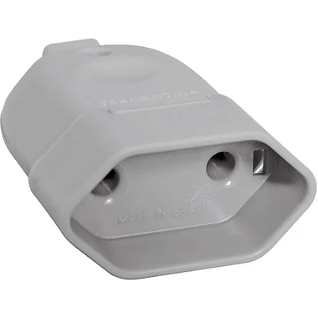 PINO FEMEA 2P 10 A CINZA  PLUZIE
