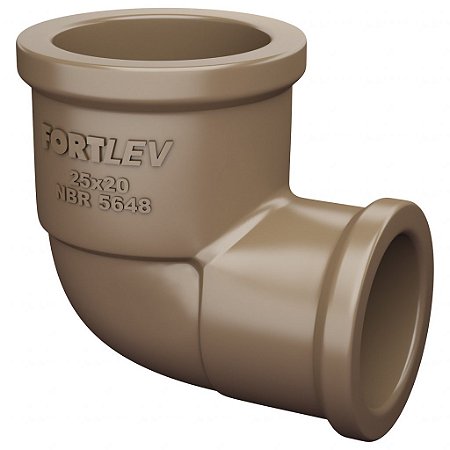 Joelho FORTLEV 90 reducao sold 25x20mm pacote c/20