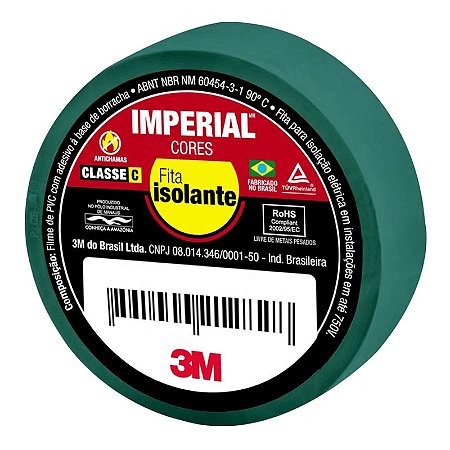 Fita isolante IMPERIAL 3M slim verde 18mmx20m HB004298079