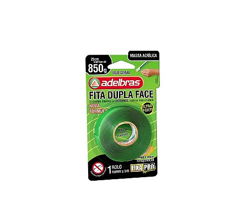 FITA DUPLA FACE ACRILICA (200) 19x2 ADELBRAS