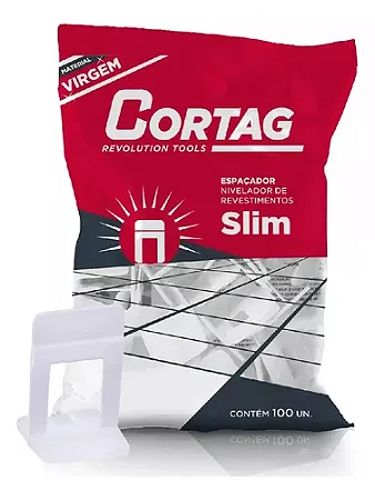 Espacador Nivelador Slim  1,5 mm Cortag 100un 61535