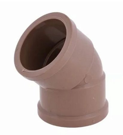 Cotovelo amanco marrom 45º x 75mm