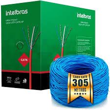 Cabo U/utp 23awg 305m Azul Impact Giga Utp Cat.6 4p Cmx - Ig6caz