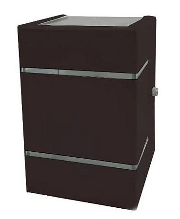 Arandela 2 focos frisos externa parede marrom lampada g94213