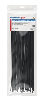 Abraçadeira T50L preta UV  hellermann PACOTE C/100
