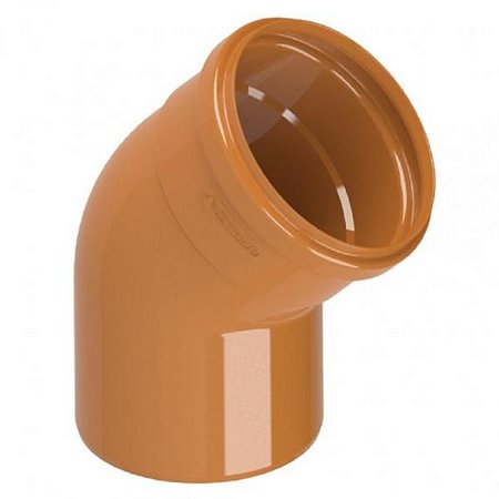 Curva curta 45° col. Ocre je 150mm asperbras