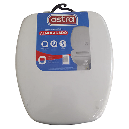 Assento sanitário ASTRA thema almofadado branco