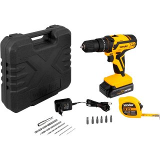 Parafusadeira/furadeira de impacto a bateria, 12 V, fonte de carregamento bivolt automática , PFV 012I VONDER