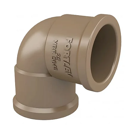 Cotovelo FORTLEV 90° soldavel marrom 25mm PACOTE C/50