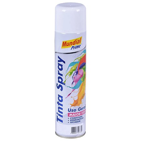 TINTA SPRAY 400 ML MUNDIAL PRIME BRANCO BRILHANTE FARDO C/6