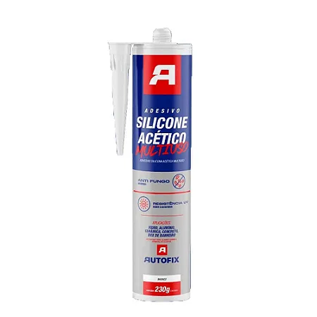 Adesivo Silicone Acetico Incolor Multiuso 230G  AUTOFIX