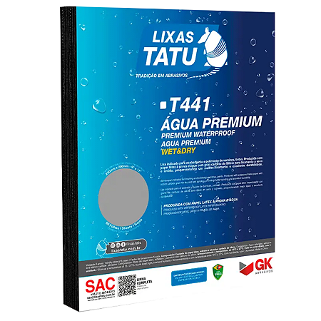 T441 Lixa Dagua Premium Tatu Pacote C/ 50 Fls (230x280) Grao 1200