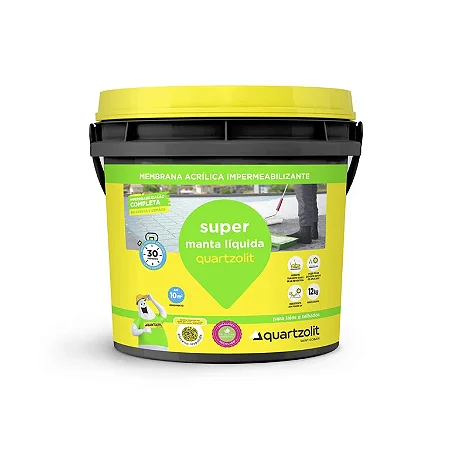 Super borracha impermeabilizante líquida QUARTZOLIT branca 18KG