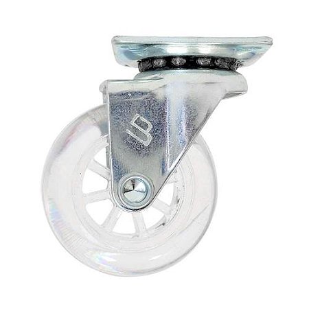 Rodizio Base Giratoria S/ freio 50mm 2 silicone BENDOOR