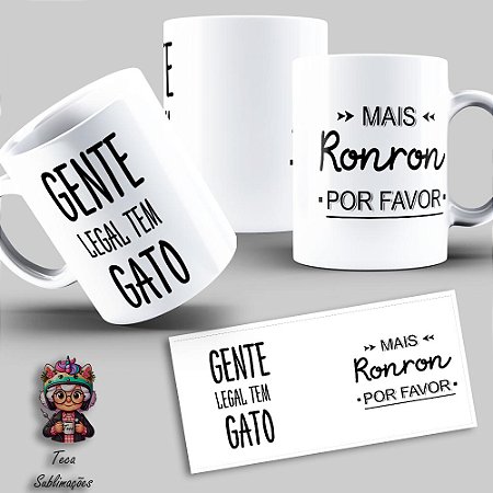 Caneca Gente Legal Tem Gato