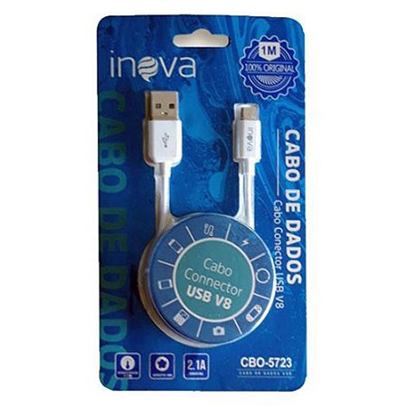Kit c/ 10 Cabo de Dados V8 Micro Usb CBO-5723 Inova