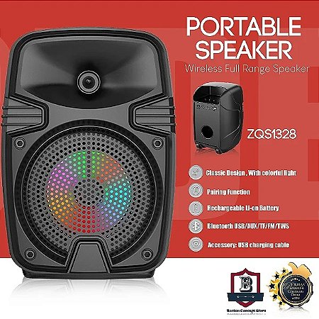 Caixa de Som 3" super bass speaker 8w ZQS1328 Sing-e
