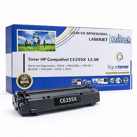 Cartucho de Toner HP Compatível CE255X 12.5K Printech