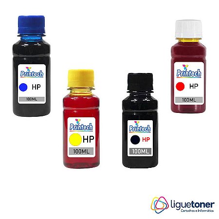 Kit c/4 cores Tinta Refil HP GT152 100 ML cada cor Printech