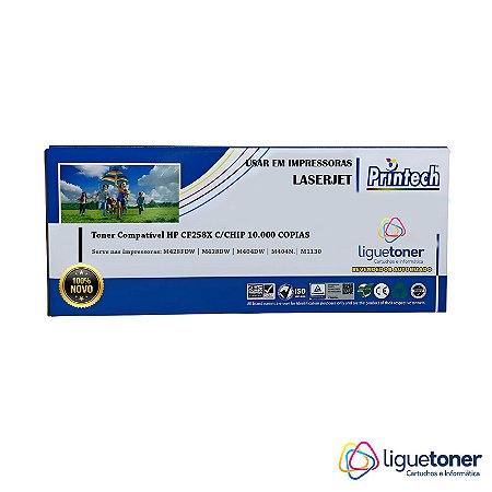Cartucho de Toner Compatível HP CF258X com chip 10K Printech