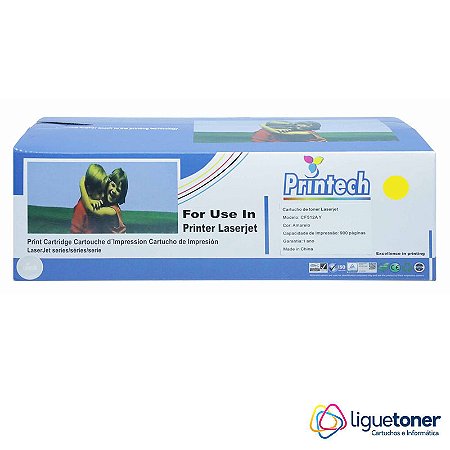 Cartucho de Toner Compatível HP 204A / CF512A YELLOW 0,9K Printech*