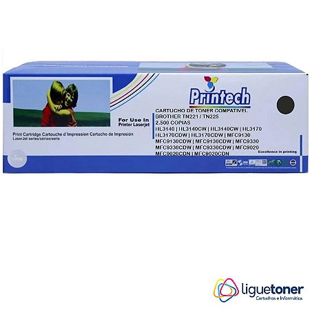 Cartucho de Toner Compatível BROTHER TN221 / TN225 BLACK 2.5K Printech