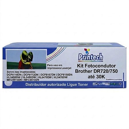 Kit Fotocondutor Compatível BROTHER DR3302 /DR720 DR750 30K Pritech*