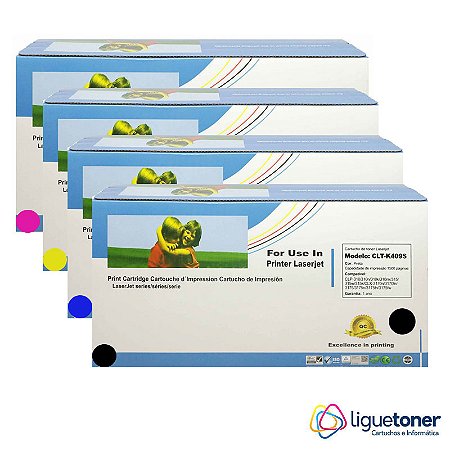 KIT CARTUCHO DE TONER COMPATIVEL SAMSUNG CLP315 / K409 C409 Y409 M409 Printech