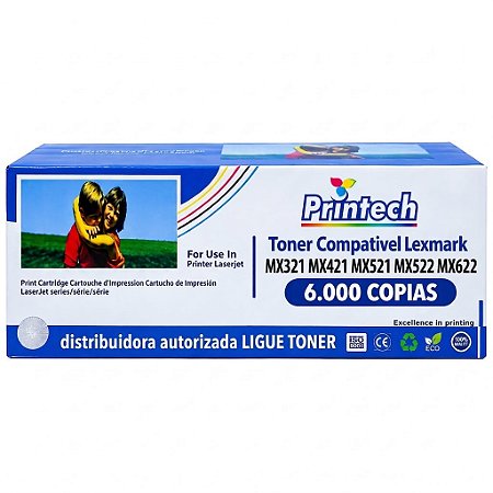 Cartucho de Toner Compatível LEXMARK 56FB000 MX321 / MX421 / MX521 / MX622